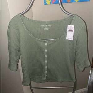 Green American eagle shirt